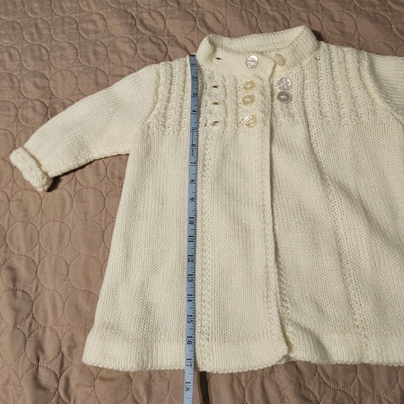 3 pc Hand Knitted Sweater Dress Jacket Hat - Picture 9 of 11